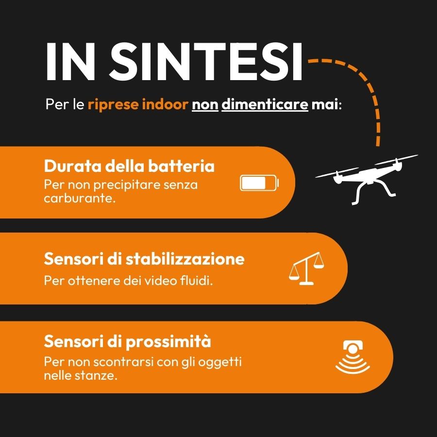riprese indoor con drone