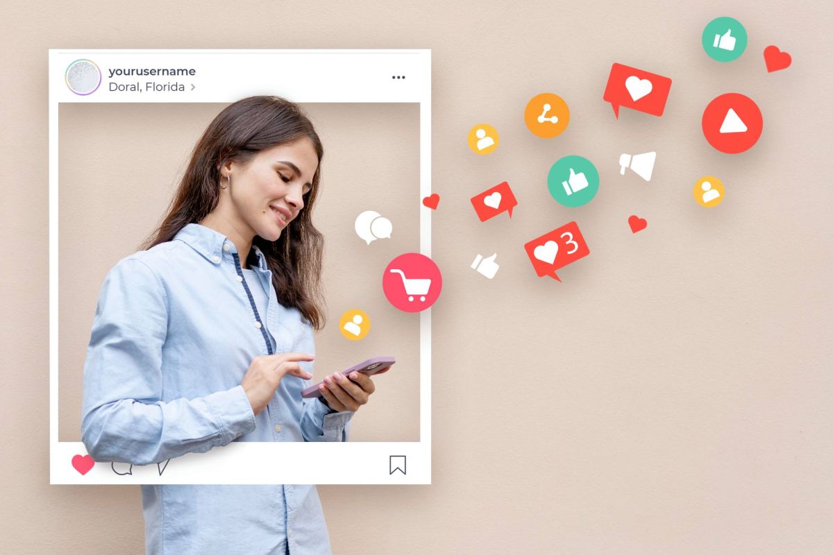 Ragazza sui social